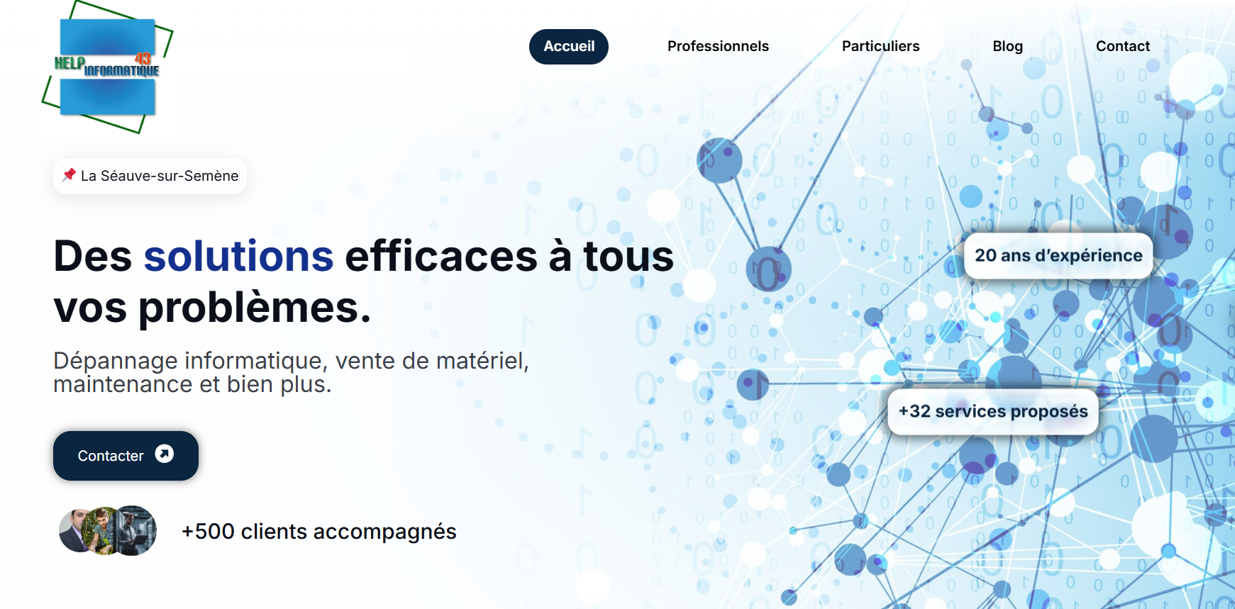 Aperçu du site Help Informatique 43