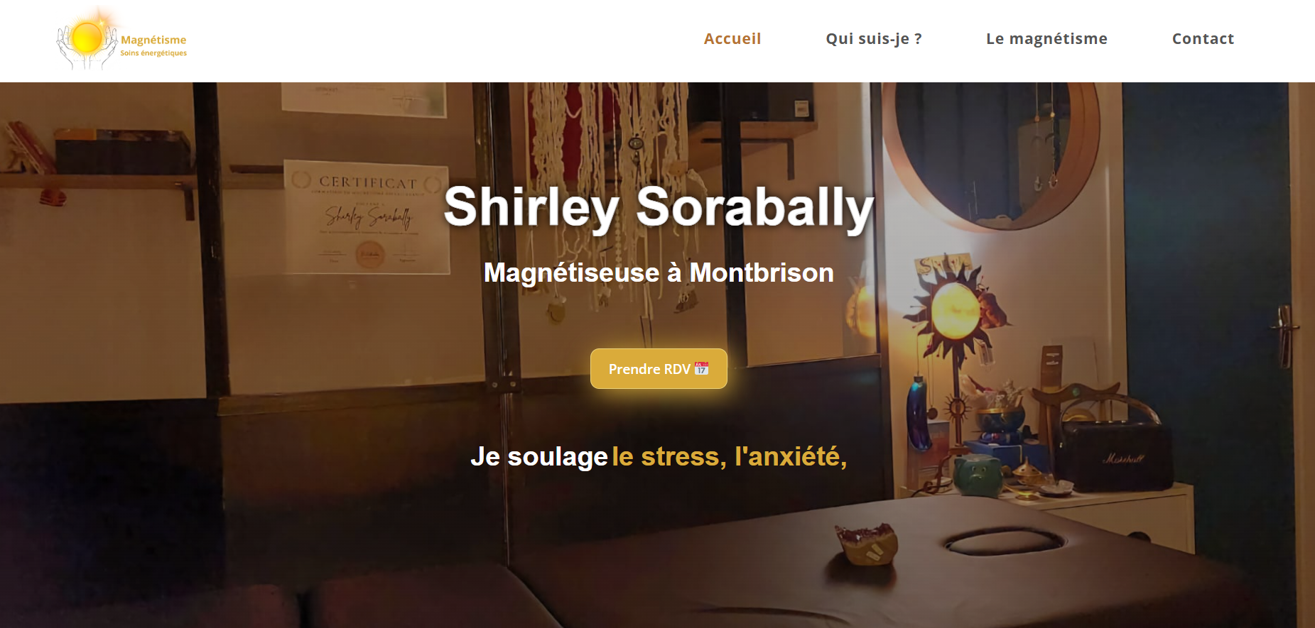 Aperçu du site Shirley Sorabally Magnétiseur